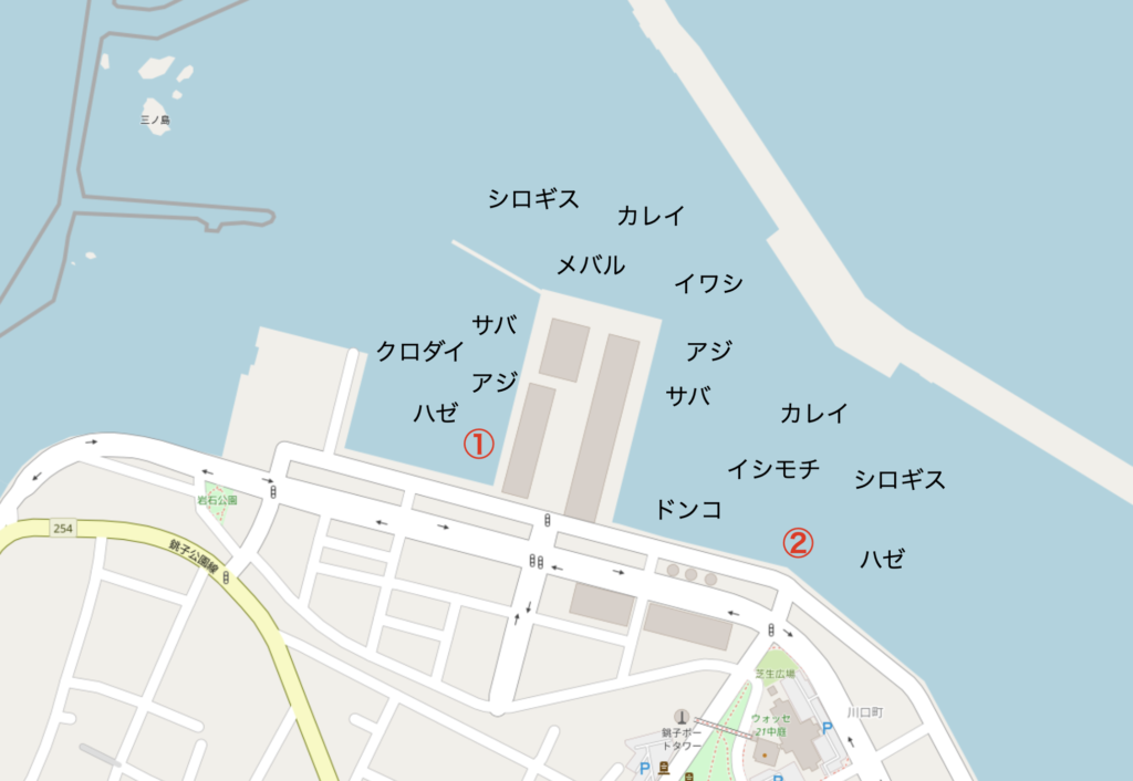 銚子港の釣り場